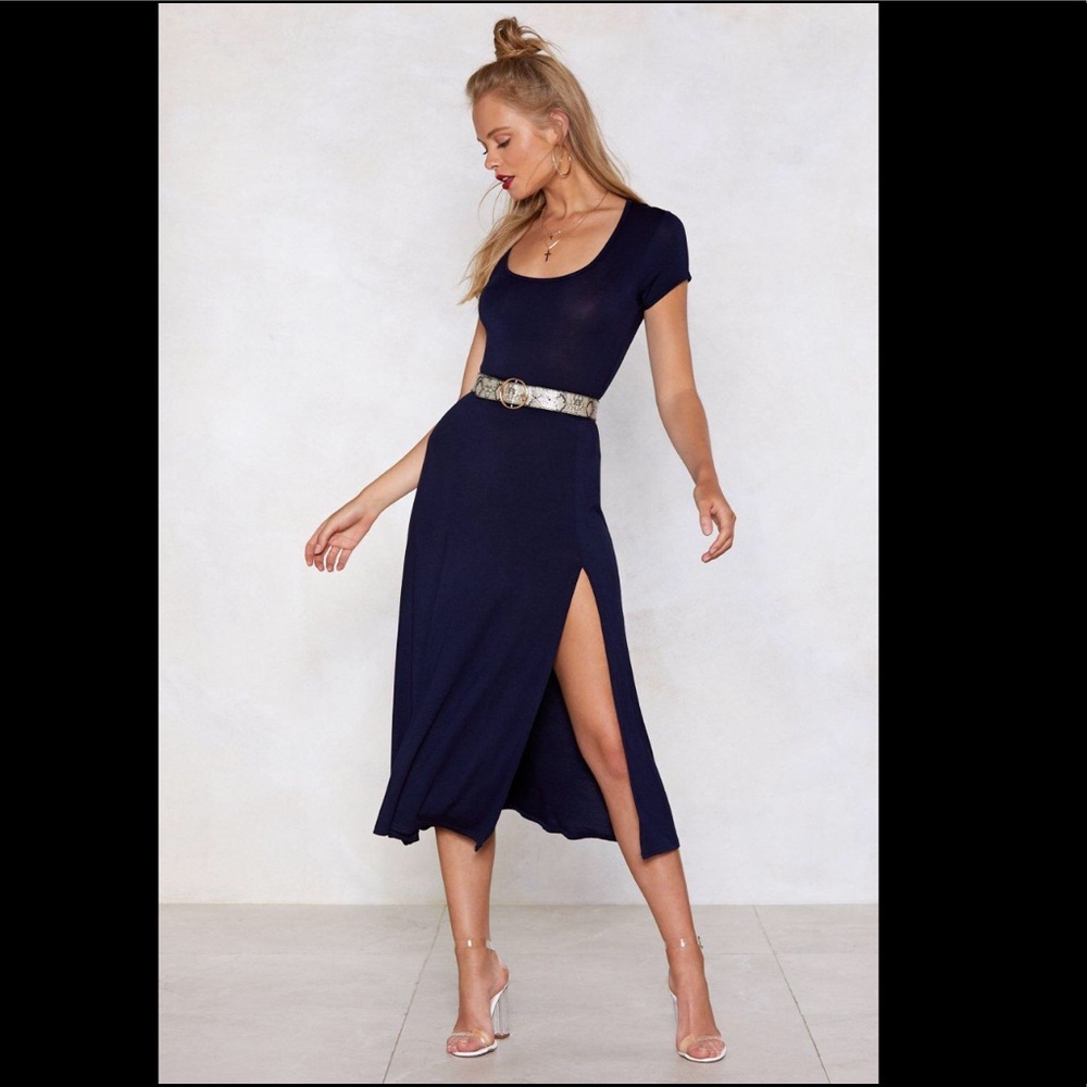 NASTY GAL “Slit While You Still Can” Midi Dress